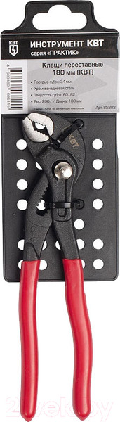 Изображение товара Клещи переставные КВТ Практик 85282