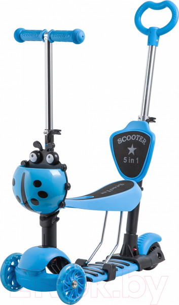 Изображение товара Самокат детский Novatrack Disco-Kids Saddle 120SB.DISCOKIDS.BL9 (голубой)