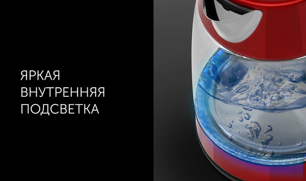 Изображение товара Электрочайник Polaris PWK 1760CGL (красный)