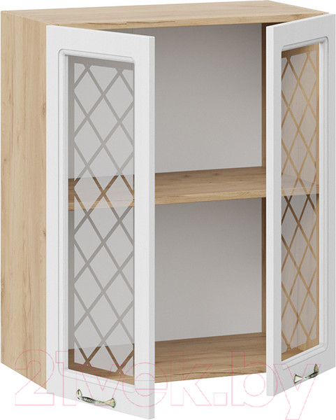 Изображение товара Шкаф навесной для кухни ТриЯ Бьянка 1В6С (дуб крафт золотой/дуб белый)