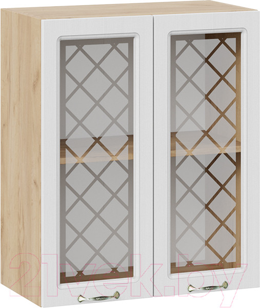 Изображение товара Шкаф навесной для кухни ТриЯ Бьянка 1В6С (дуб крафт золотой/дуб белый)