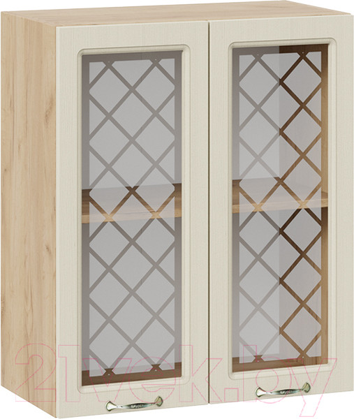 Изображение товара Шкаф навесной для кухни ТриЯ Бьянка 1В6С (дуб крафт золотой/дуб ваниль)
