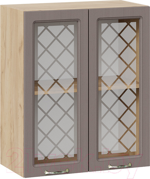 Изображение товара Шкаф навесной для кухни ТриЯ Бьянка 1В6С (дуб крафт золотой/дуб серый)