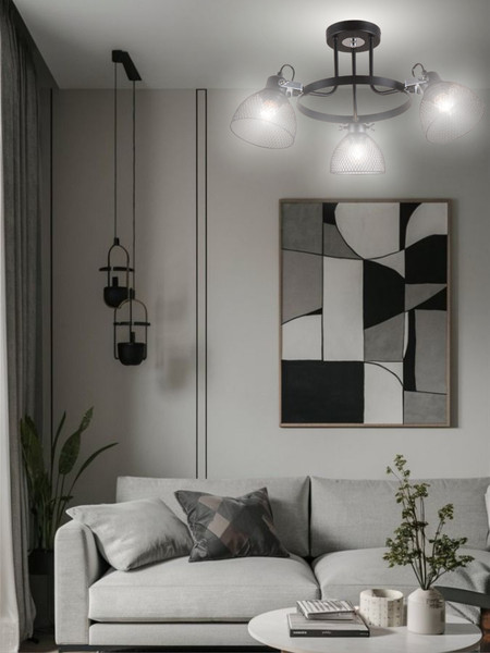 Изображение товара Потолочный светильник Aitin-Pro НПБ 02-3x40-102 / STD15276/3 (черный/хром)