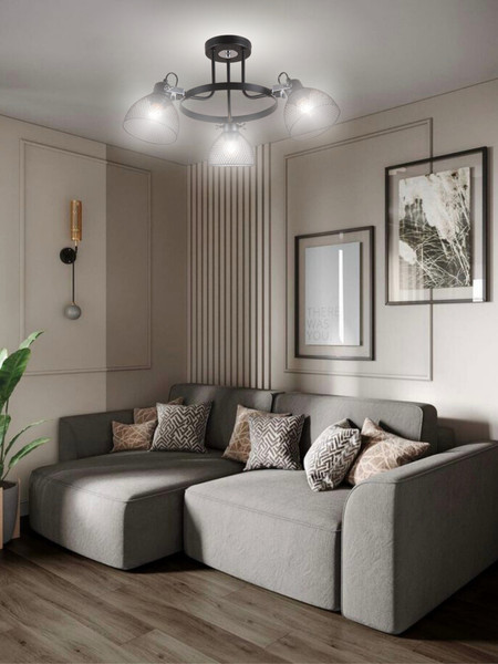 Изображение товара Потолочный светильник Aitin-Pro НПБ 02-3x40-102 / STD15276/3 (черный/хром)