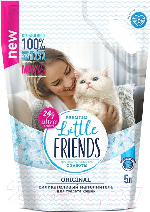 Изображение товара Наполнитель для туалета Little Friends Original силикагелевый (5л/2кг)