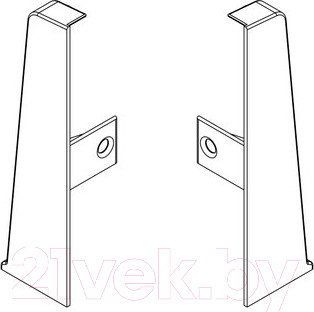 Изображение товара Заглушка для плинтуса Cezar Hi Line Prestige М253 Камень 1 Матовый (2шт, флоупак)
