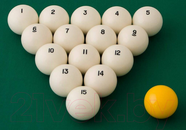 Изображение товара Набор бильярдных шаров CLASSIC Standard / 70.056.68.2 (желтый биток)