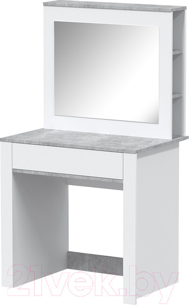 Изображение товара Туалетный столик Интерлиния Quartz QZ-СТ1 (белый платинум/бетон)