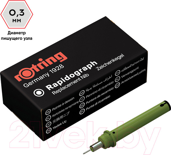 Изображение товара Пишущий элемент для рапидографа Rotring S0219360 (0.3мм)