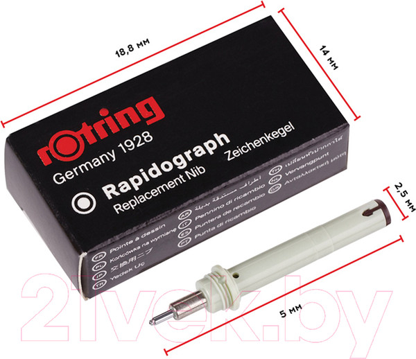 Изображение товара Пишущий элемент для рапидографа Rotring S0219820 (0.8мм)