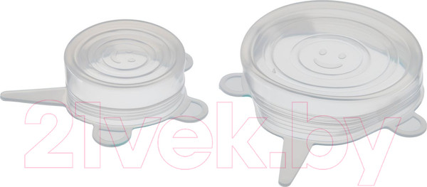 Изображение товара Набор крышек силиконовых Bradex TK 0477 (6шт, белый)