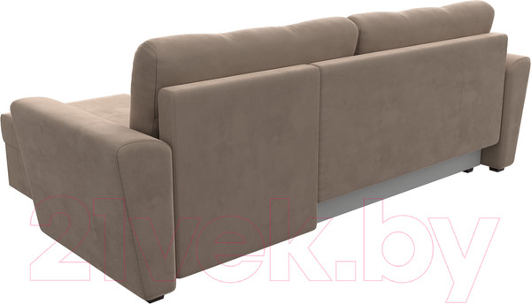 Изображение товара Диван угловой Лига Диванов Амстердам Лайт правый (велюр бежевый)