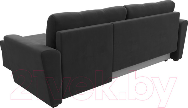 Изображение товара Диван угловой Лига Диванов Амстердам Лайт правый (велюр серый)