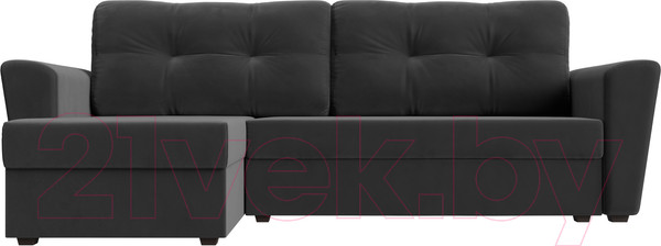 Изображение товара Диван угловой Лига Диванов Амстердам Лайт левый (велюр серый)