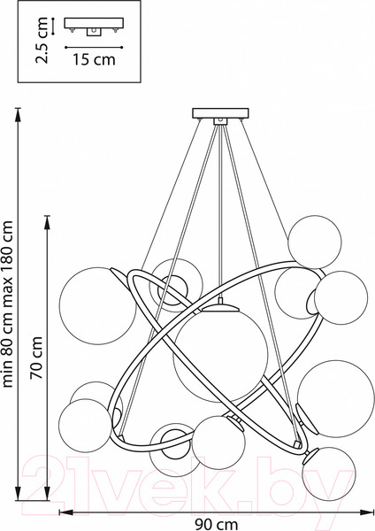Изображение товара Люстра Lightstar Croco 815410 / MD21055-X12B