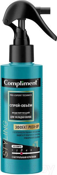 Изображение товара Спрей для укладки волос Compliment Pro-Expert Technics Объем моделирующий (200мл)