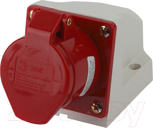Изображение товара Розетка силовая ЭРА 114 3Р+РЕ 16А 380В IP44 / Б0032875