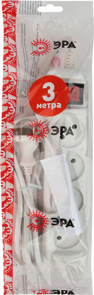 Изображение товара Удлинитель ЭРА U-4s-3m-2x1 / Б0044053