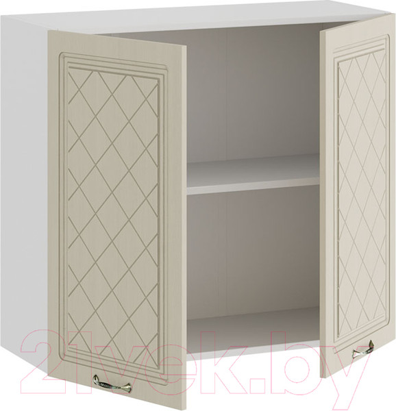 Изображение товара Шкаф навесной для кухни ТриЯ Бьянка 1В8 (белый/дуб ваниль)