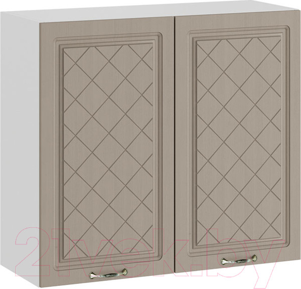 Изображение товара Шкаф навесной для кухни ТриЯ Бьянка 1В8 (белый/дуб кофе)