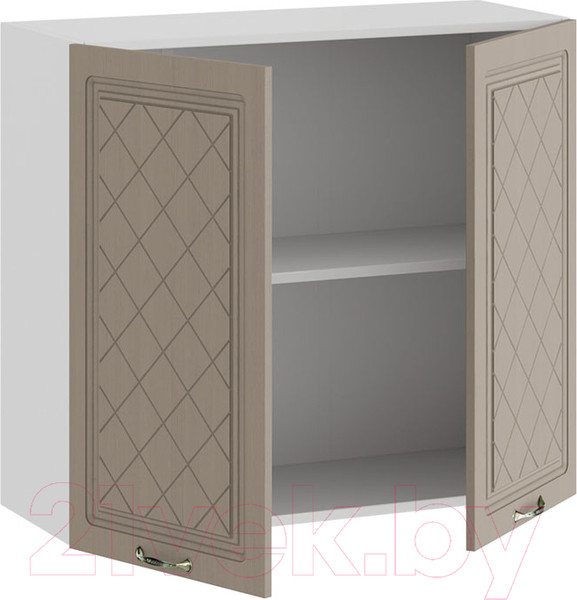 Изображение товара Шкаф навесной для кухни ТриЯ Бьянка 1В8 (белый/дуб кофе)