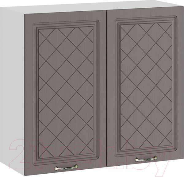 Изображение товара Шкаф навесной для кухни ТриЯ Бьянка 1В8 (белый/дуб серый)