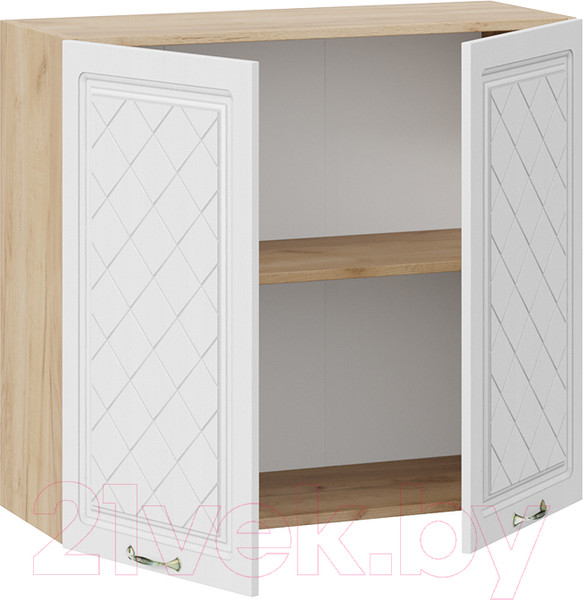 Изображение товара Шкаф навесной для кухни ТриЯ Бьянка 1В8 (дуб крафт золотой/дуб белый)