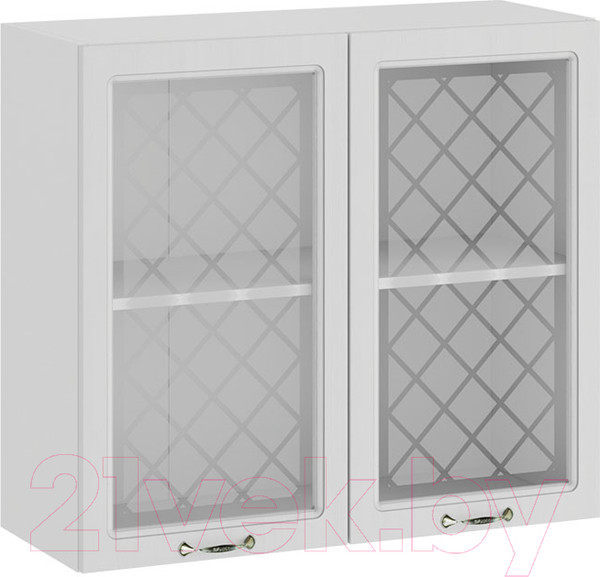 Изображение товара Шкаф навесной для кухни ТриЯ Бьянка 1В8С (белый/дуб белый)