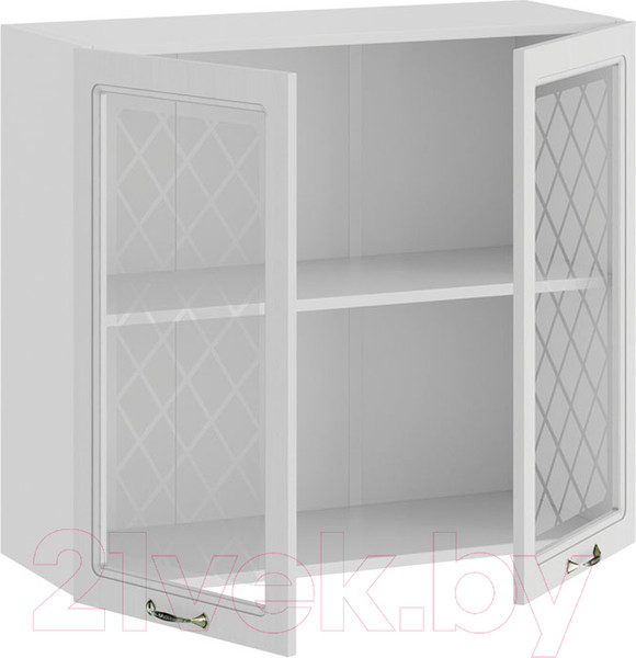 Изображение товара Шкаф навесной для кухни ТриЯ Бьянка 1В8С (белый/дуб белый)