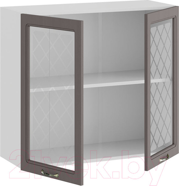 Изображение товара Шкаф навесной для кухни ТриЯ Бьянка 1В8С (белый/дуб серый)