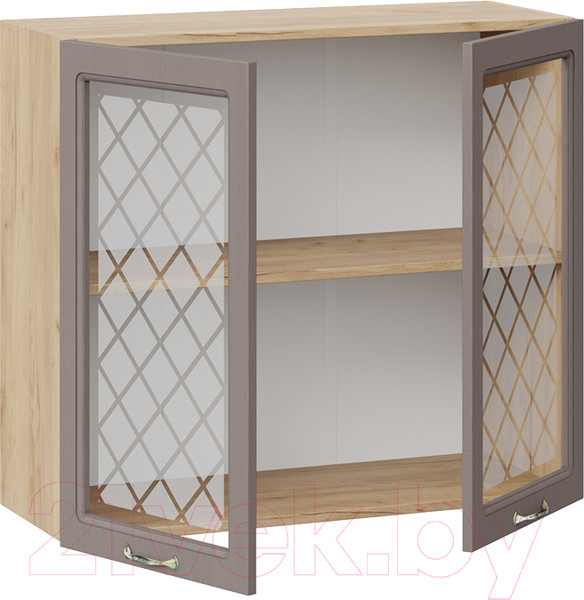 Изображение товара Шкаф навесной для кухни ТриЯ Бьянка 1В8С (дуб крафт золотой/дуб серый)