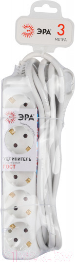 Изображение товара Удлинитель ЭРА U-5e-3m-3x1.5 / Б0044038