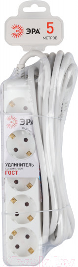 Изображение товара Удлинитель ЭРА U-5e-5m-3x1.5 / Б0044039