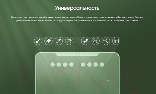 Изображение товара Графический планшет XP-Pen Deco 01 V2 (зеленый)