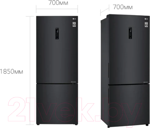 Изображение товара Холодильник с морозильником LG DoorCooling+ GC-B569PBCM