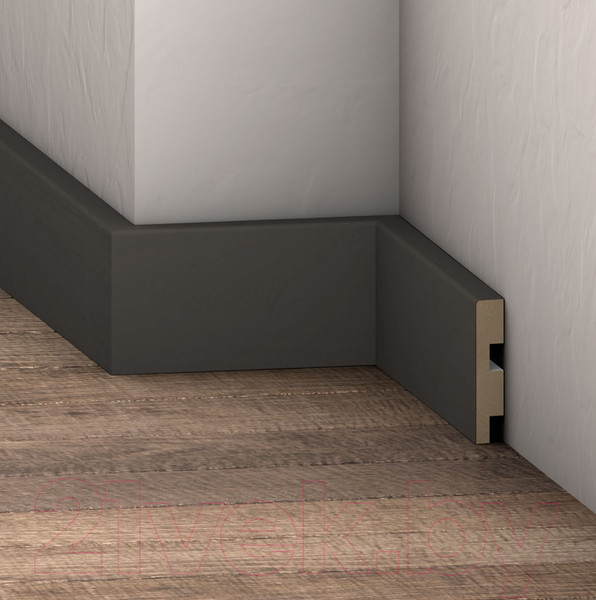 Изображение товара Плинтус WellMaker МДФ НМ-1780 80x16 (2.8м, антрацит 19)