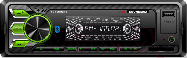 Изображение товара Бездисковая автомагнитола SoundMax SM-CCR3187FB (черный)