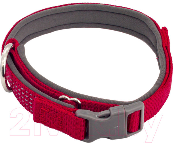 Изображение товара Ошейник КАСКАД Премиум 00215051-02 (светоотражающий, красный)
