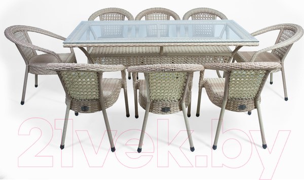 Изображение товара Комплект садовой мебели AIKO Deco 7035П прямоугольный