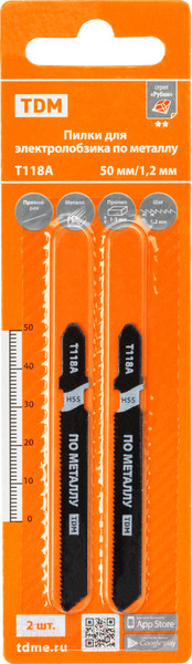 Изображение товара Набор пильных полотен TDM Рубин T118A / SQ1089-0209