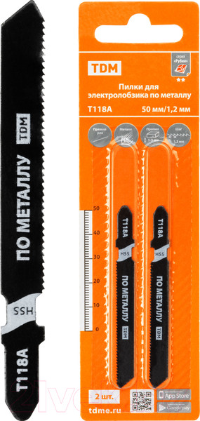 Изображение товара Набор пильных полотен TDM Рубин T118A / SQ1089-0209
