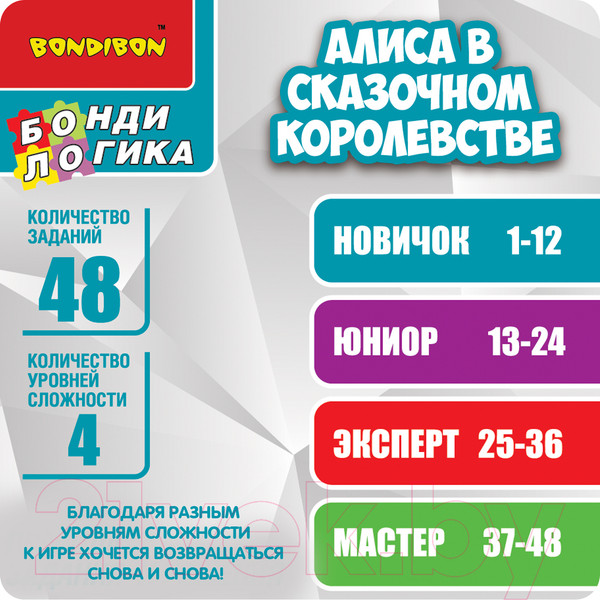 Изображение товара Настольная игра Bondibon Алиса в сказочном королевстве / ВВ5564