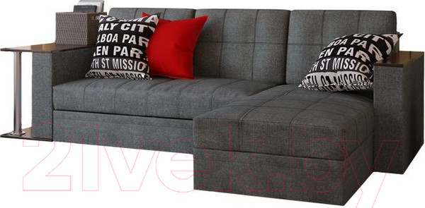 Изображение товара Диван угловой Асмана Фаворит с баром (кватро 02/венге)