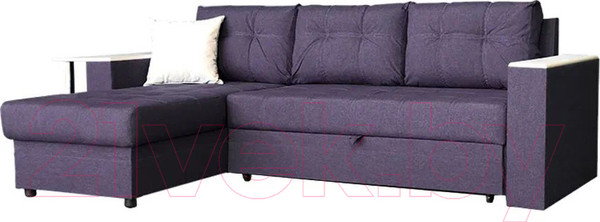 Изображение товара Диван угловой Асмана Фаворит с баром (кватро 10/дуб беленный)