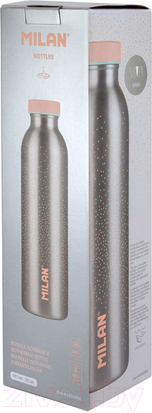 Изображение товара Бутылка для воды Milan Silver Series / 643020SL (серый/розовый)