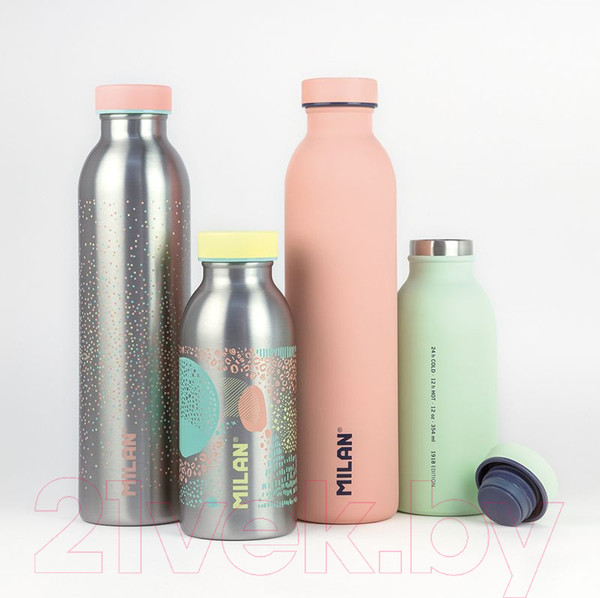 Изображение товара Бутылка для воды Milan Silver Series / 643020SL (серый/розовый)