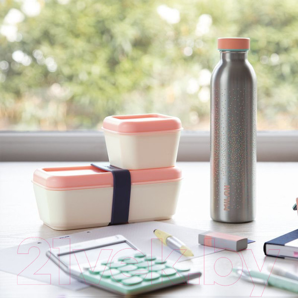 Изображение товара Бутылка для воды Milan Silver Series / 643020SL (серый/розовый)