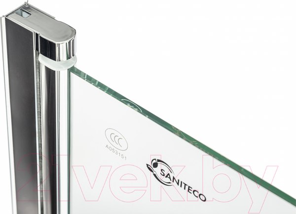 Изображение товара Стеклянная шторка для ванны Saniteco SN-21 (140x80, прозрачное стекло)
