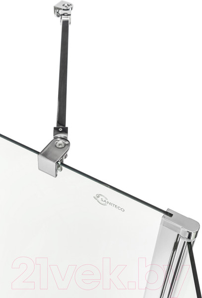 Изображение товара Стеклянная шторка для ванны Saniteco SN-21-140 (140x120, прозрачное стекло)
